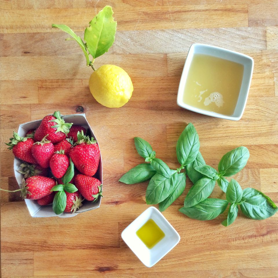 mousse aérienne fraise basilic