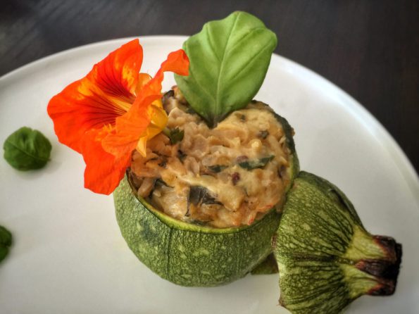 Courgettes farcies saveurs indiennes