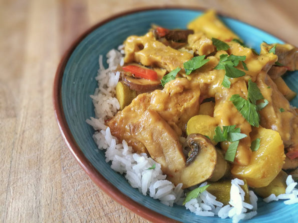 Wok sucré salé au seitan