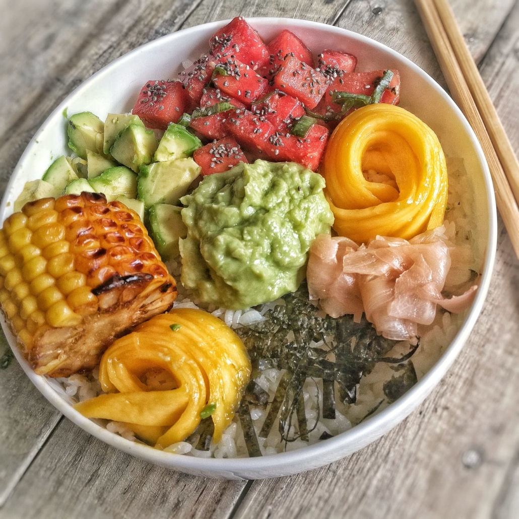 Poke Bowl Vegan Freestyle Healthy Lunch Vegan freestyle