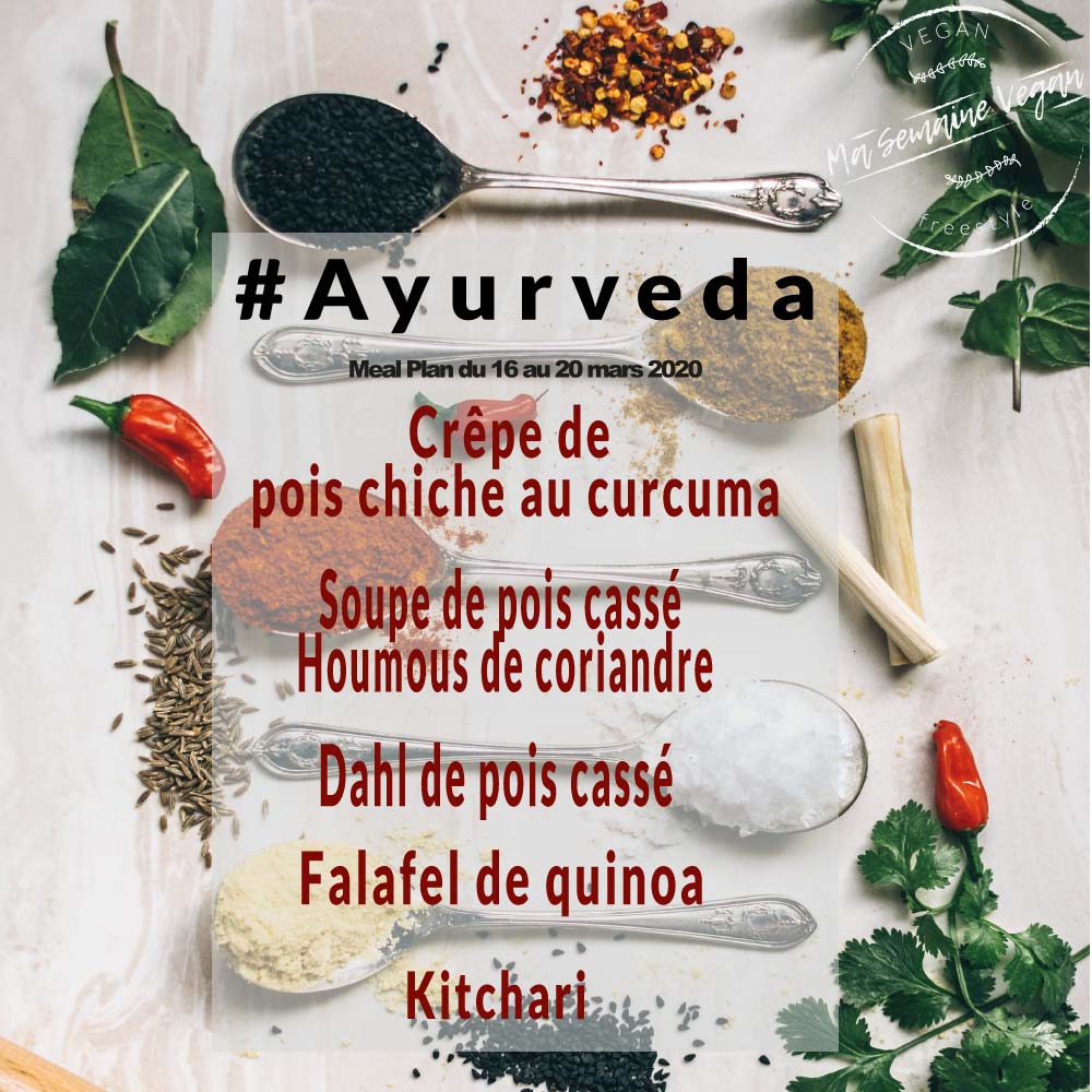 menu ayurveda