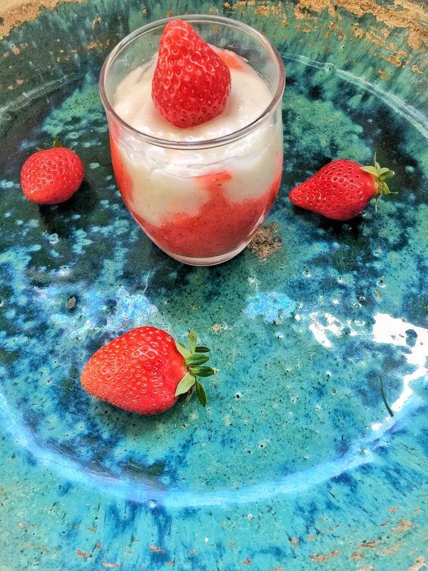 verrine fraise coco vegan