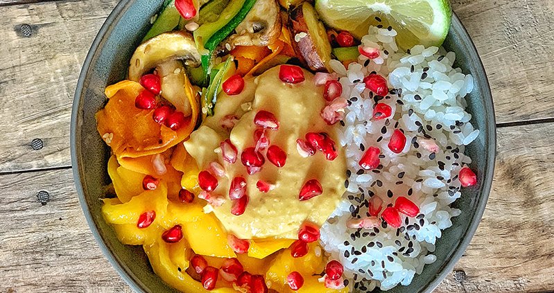 vegan mango bowl