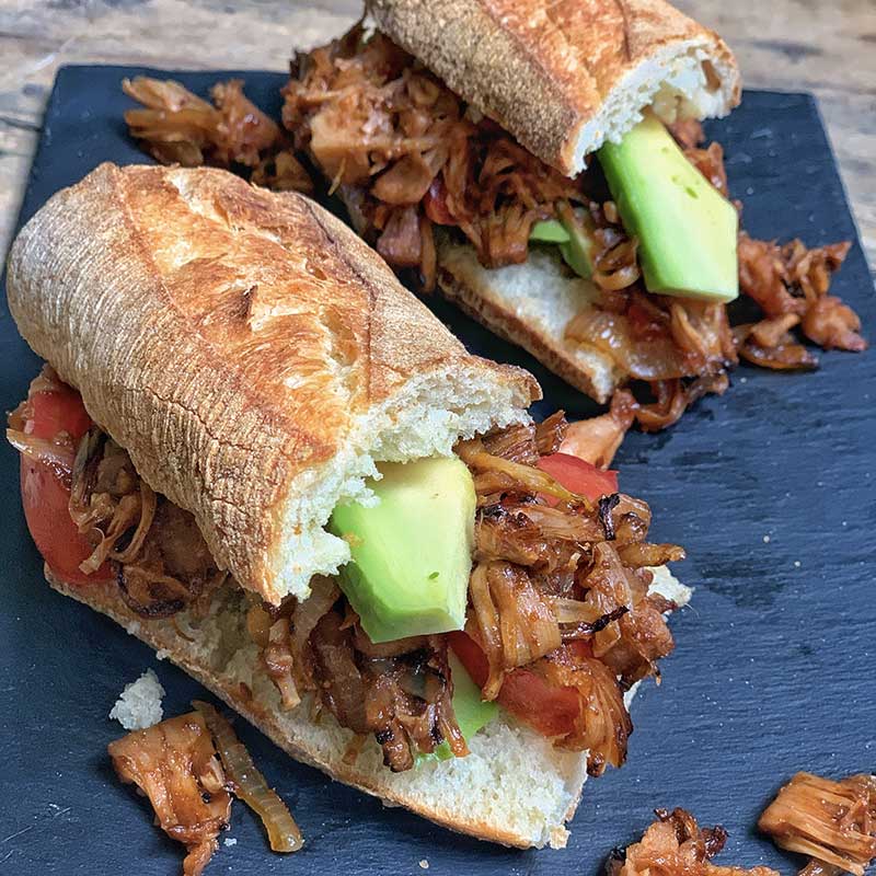 sandwich pulled pork vegan